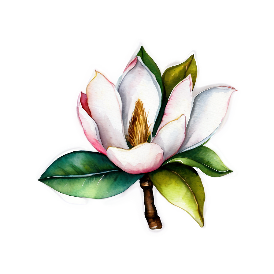 Magnolia Watercolor Charm Png 92