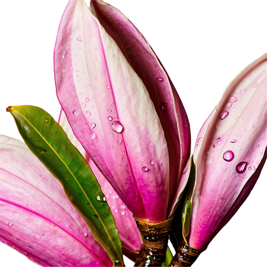 Magnolia With Morning Dew Png Qiv18