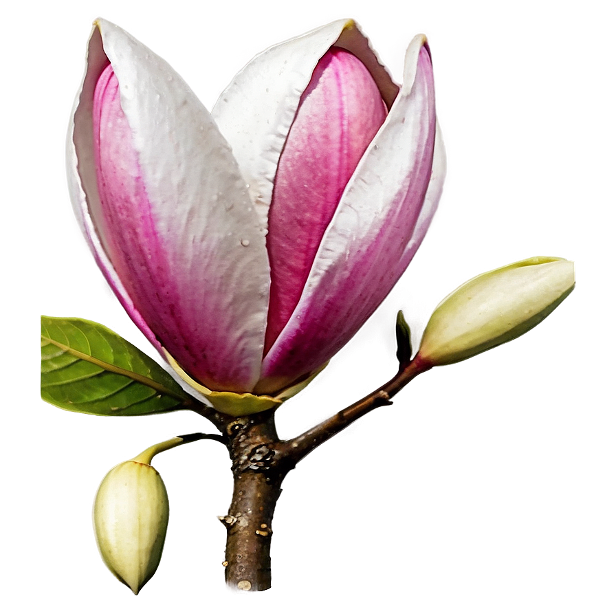 Magnolia With Morning Dew Png Wck