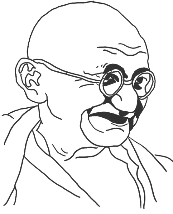 Mahatma Gandhi Line Art