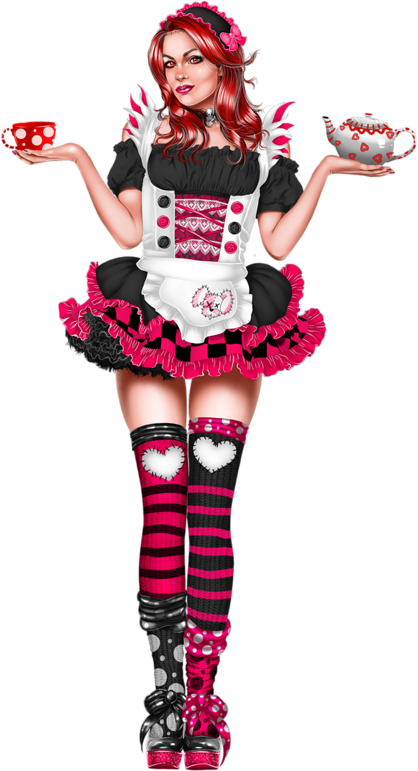 Maid_ Costume_ Pinup_ Art