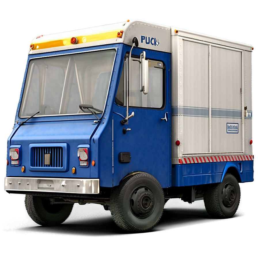 Mail Truck With Parcel Boxes Png Huj