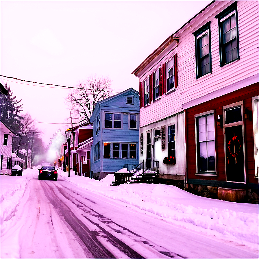 Maine's Quiet Snowy Streets Png Uls41