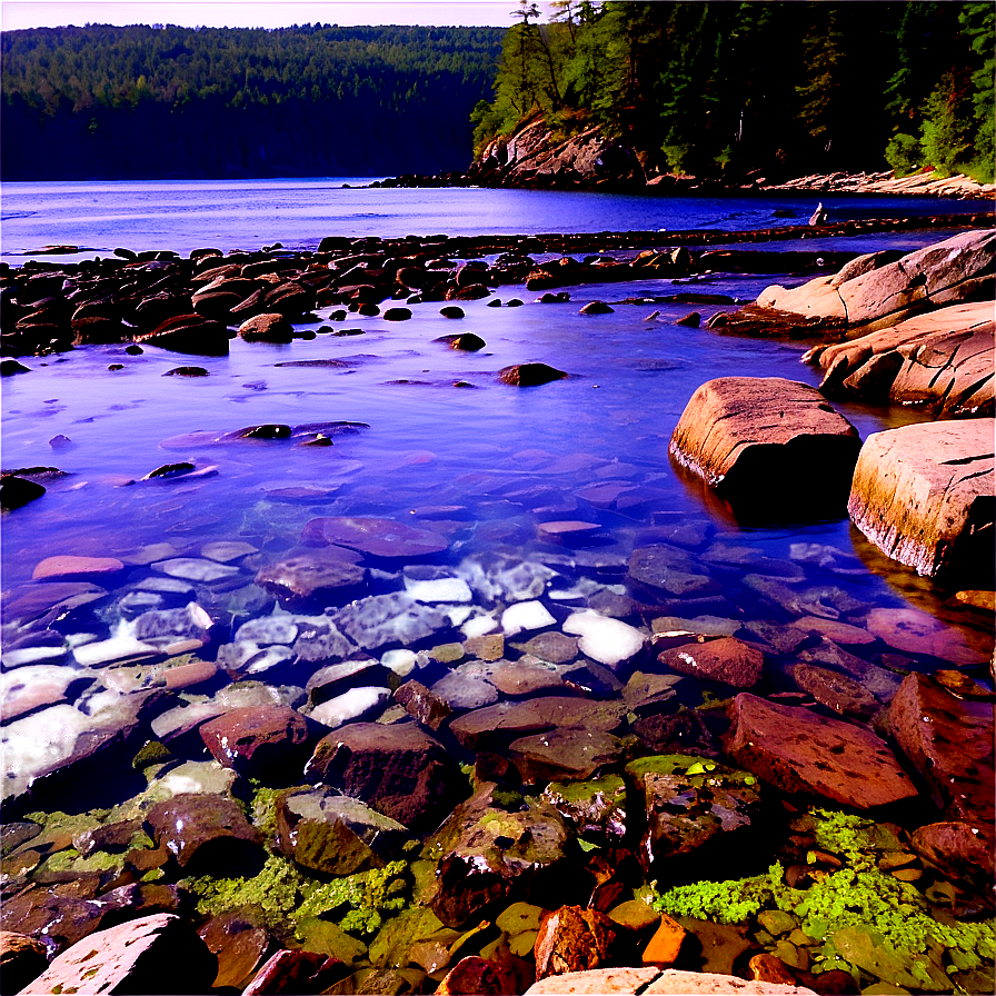 Maine's Rocky Shoreline Png 06202024