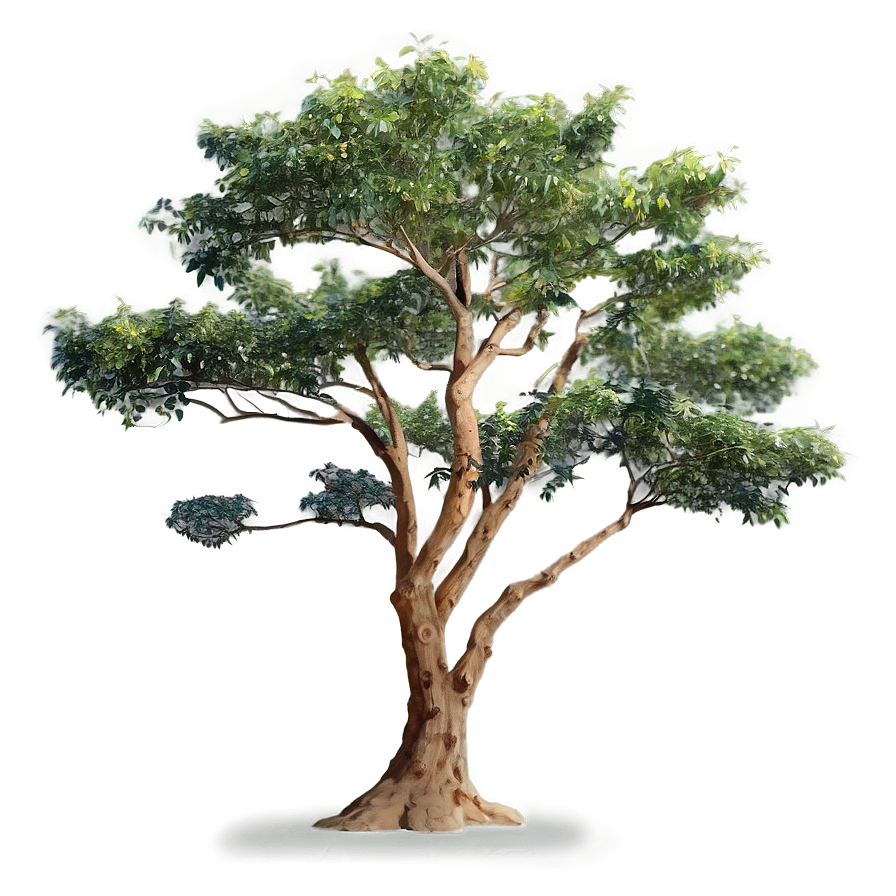 Majestic Acacia Tree Landscape Png Ogv77