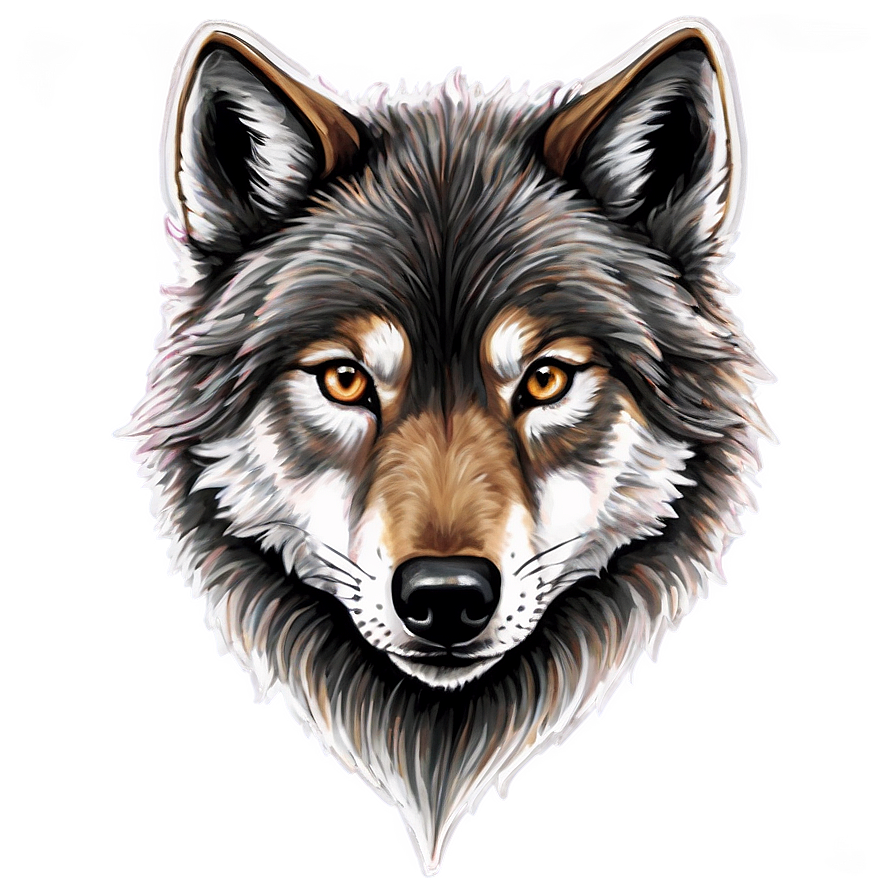 Majestic Alpha Wolf Art Png 27