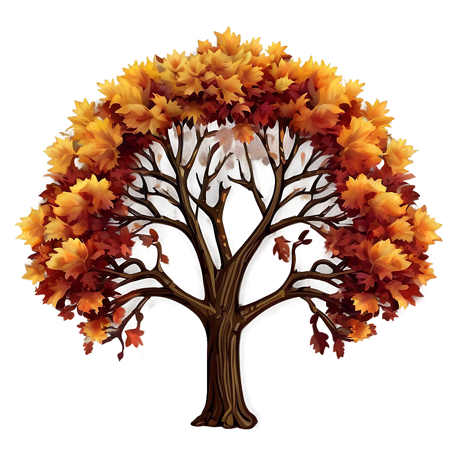 Majestic Autumn Tree Png Vae26