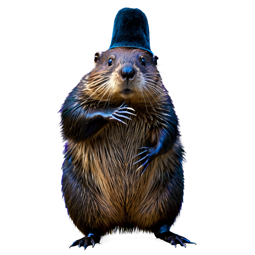 Majestic Beaver Pose Png Qoi