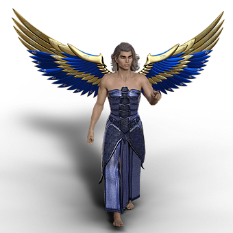 Majestic Blue Angel Warrior