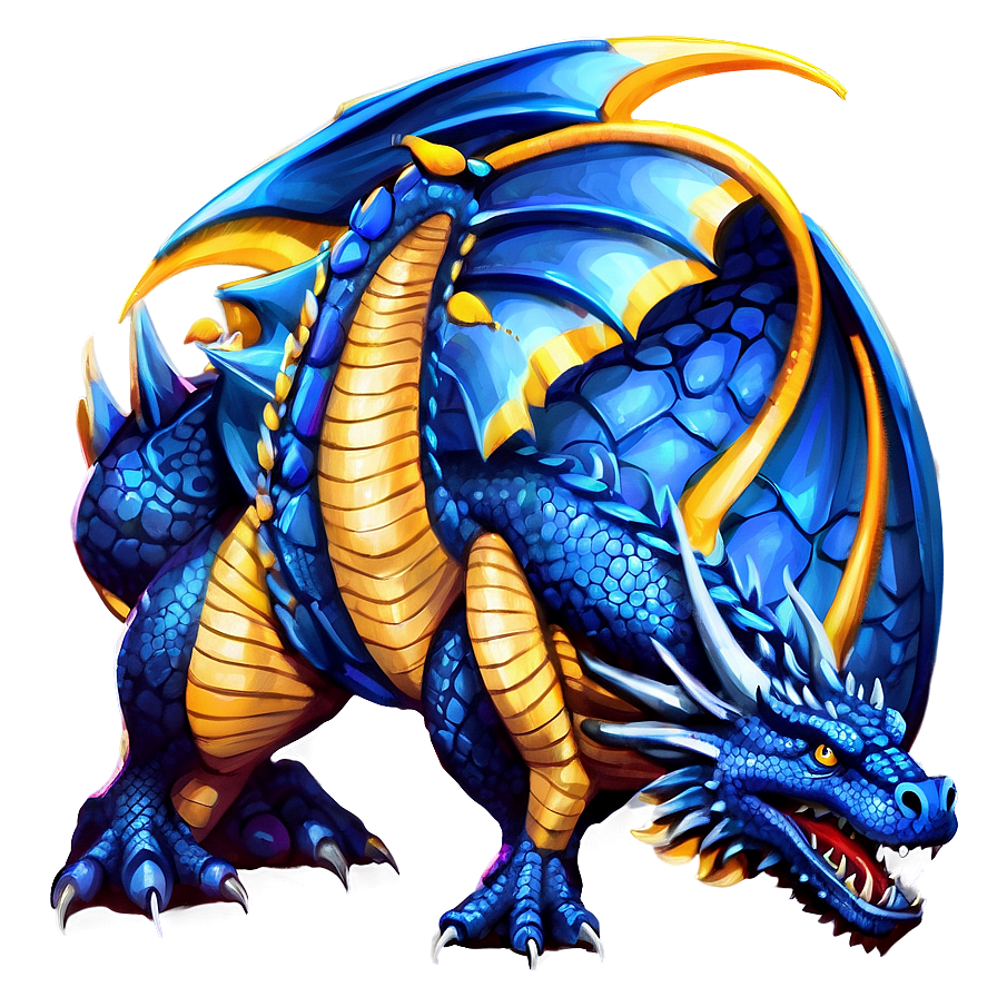 Majestic Blue Dragon Art Png Mmn46