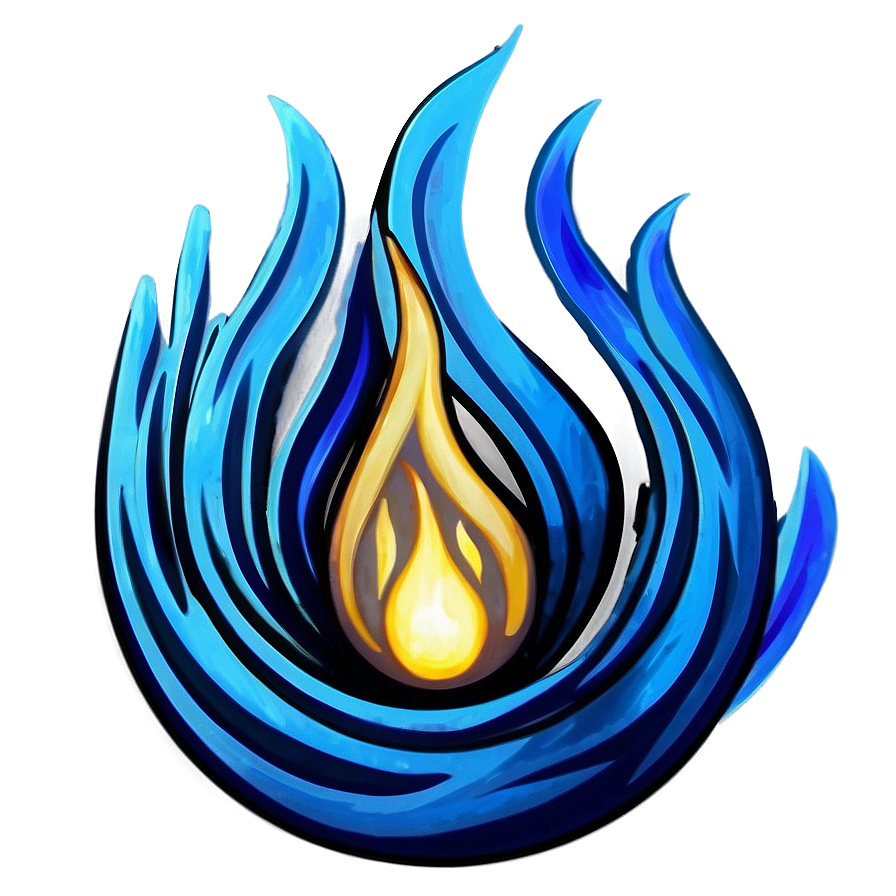 Majestic Blue Flames Png Beh