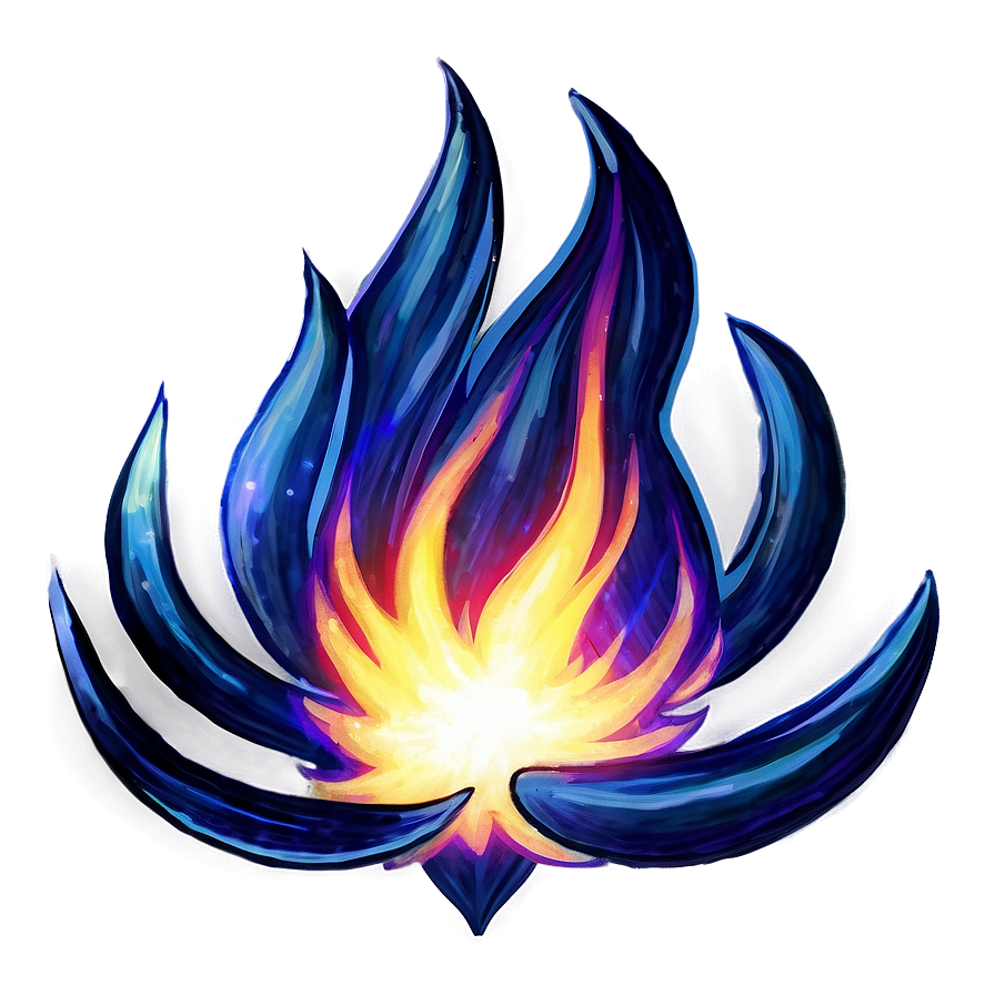 Majestic Blue Flames Png Gfm