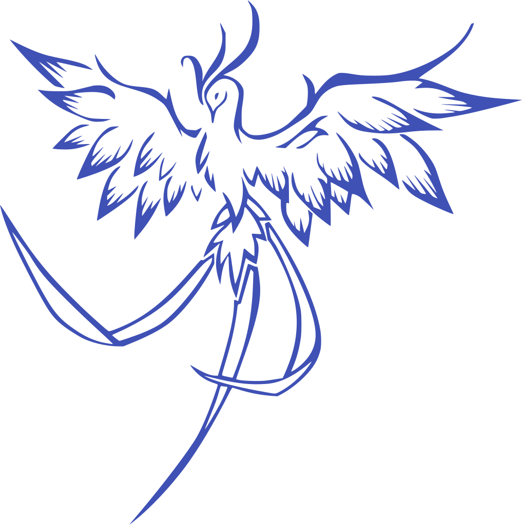 Majestic Blue Phoenix Art