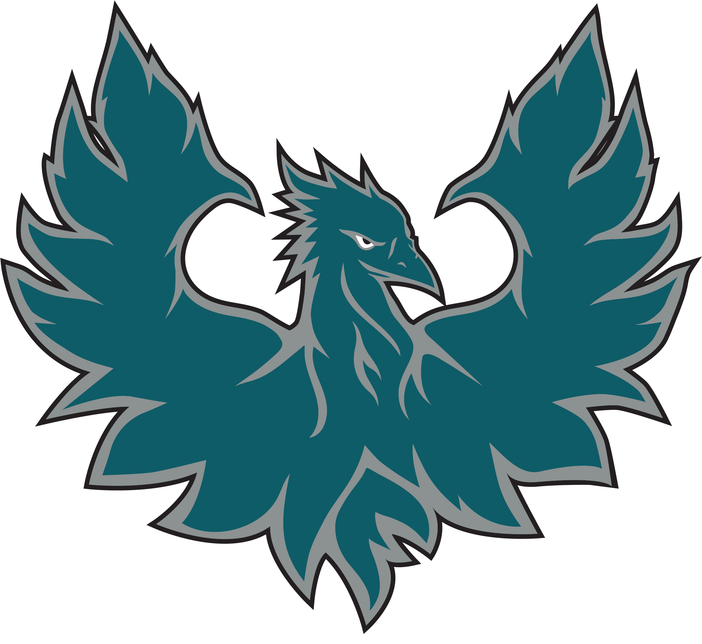 Majestic Blue Phoenix Graphic