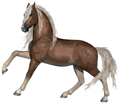 Majestic Brown Horse Illustration