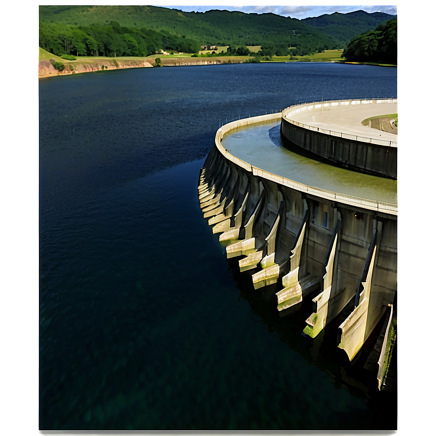 Majestic Dam Landscape Png Shk11