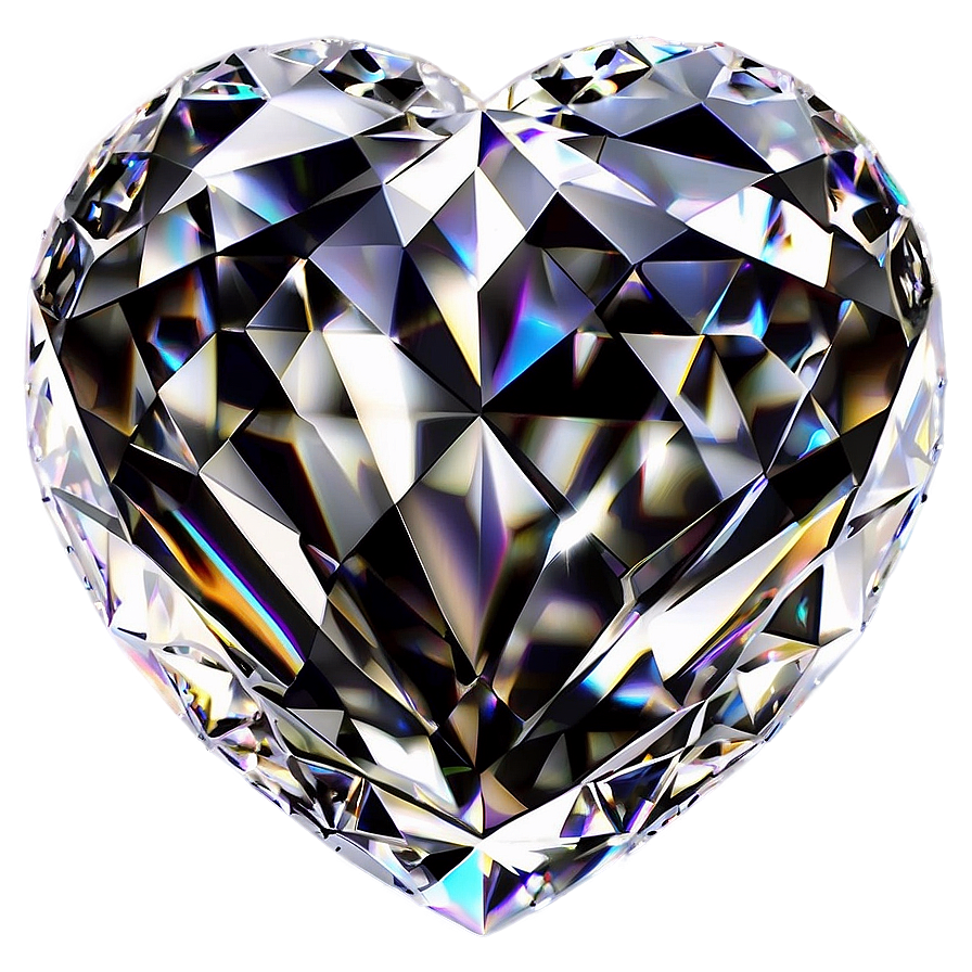 Majestic Diamond Heart Motif Png Hgr9