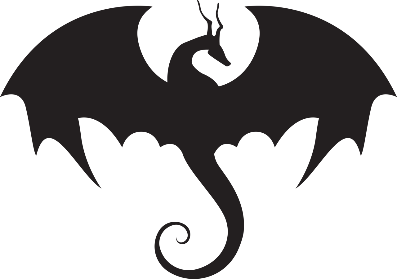 Majestic Dragon Silhouette