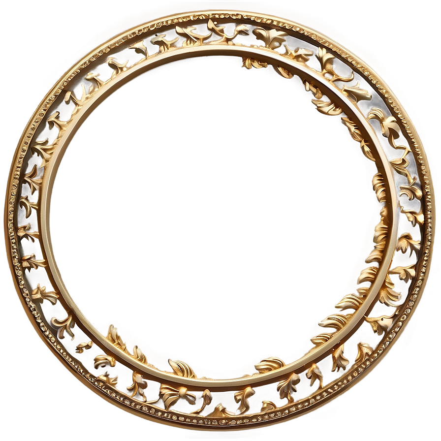 Majestic Gold Circle Border Png Dhi83