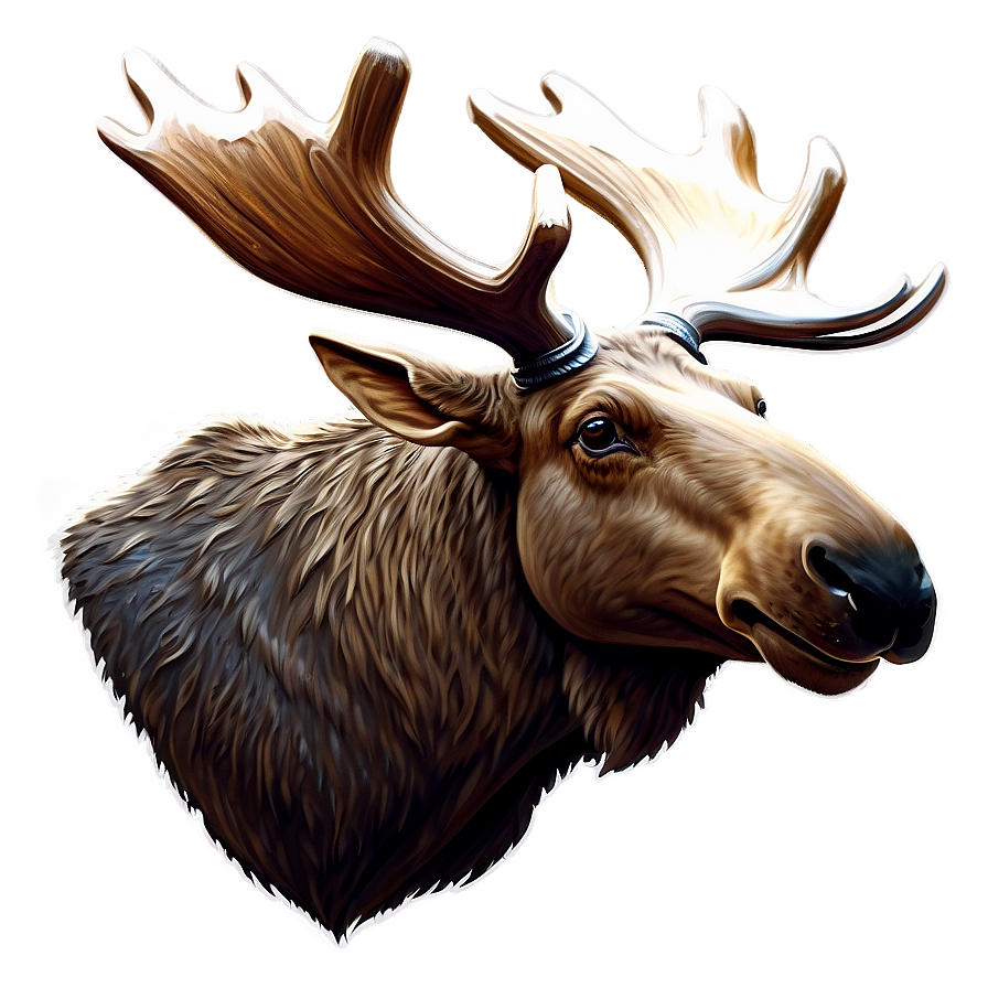 Majestic Moose Head Artwork Png 06292024