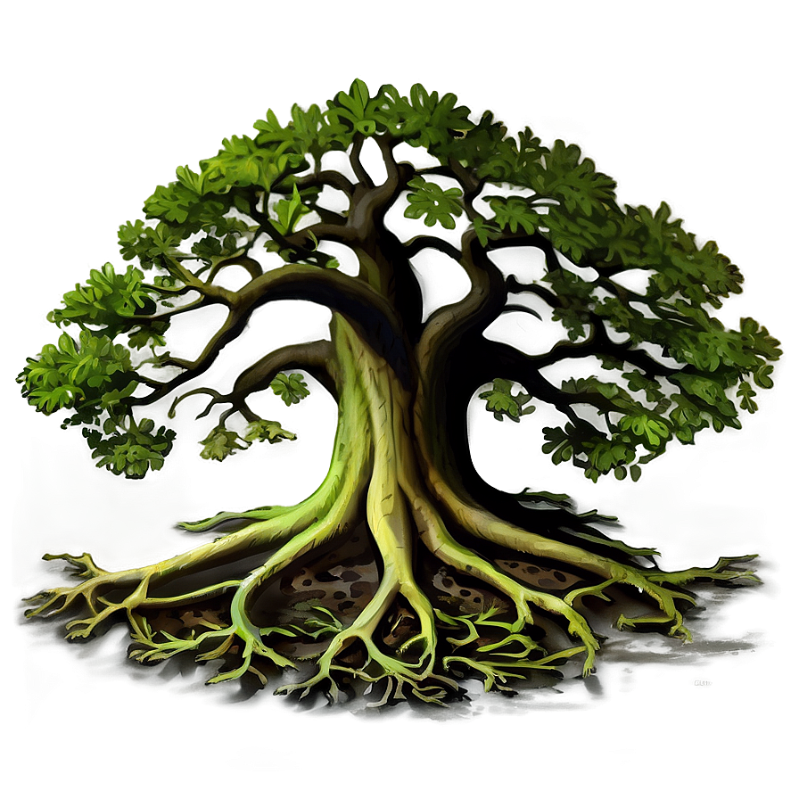 Majestic Oak Tree Roots Png 99