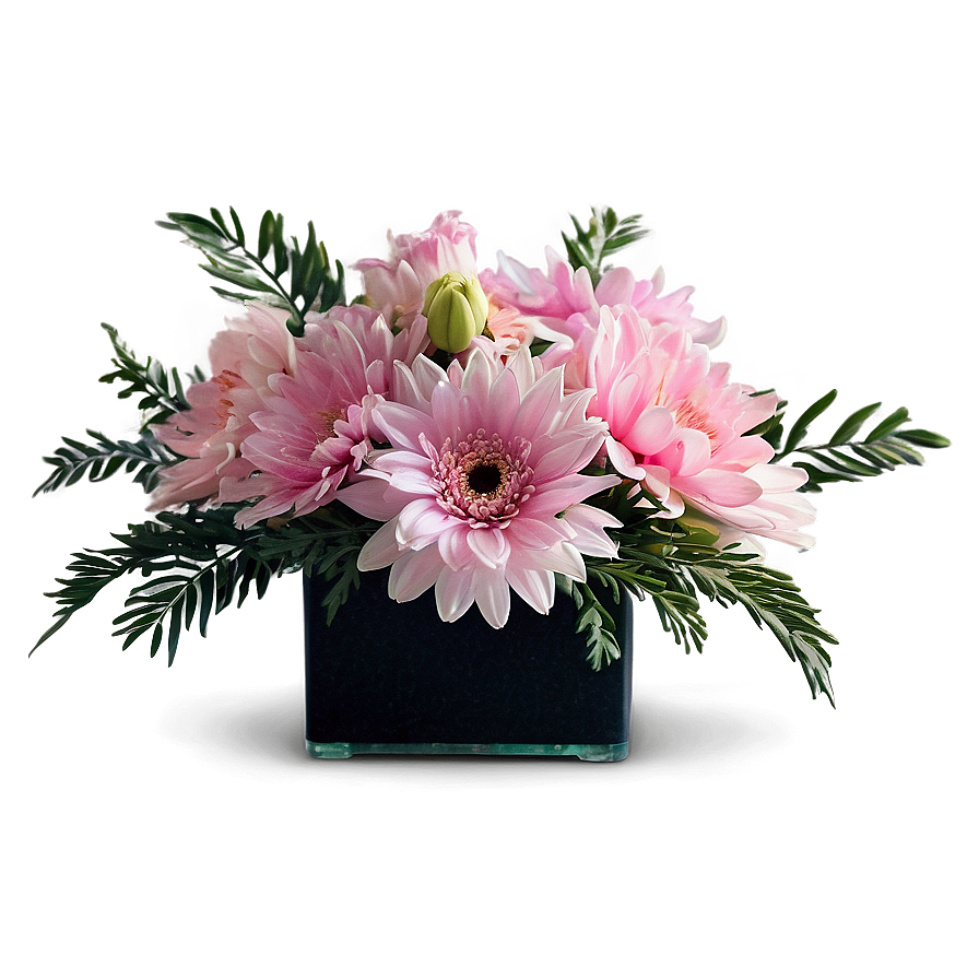 Majestic Pink Flower Arrangement Png Due