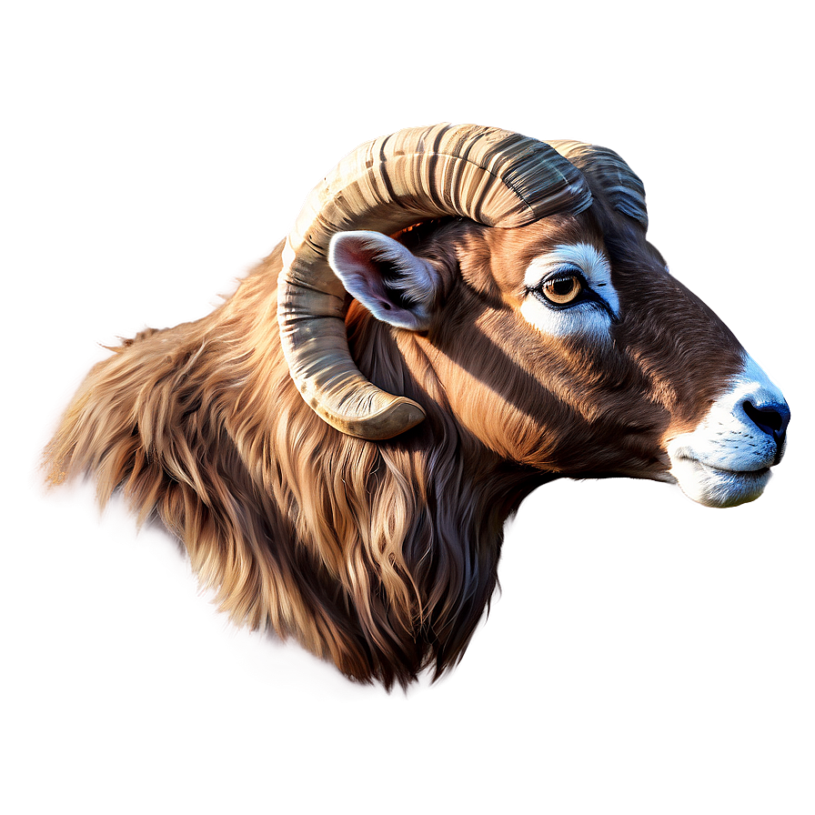 Majestic Ram Head Artwork Png Vrf