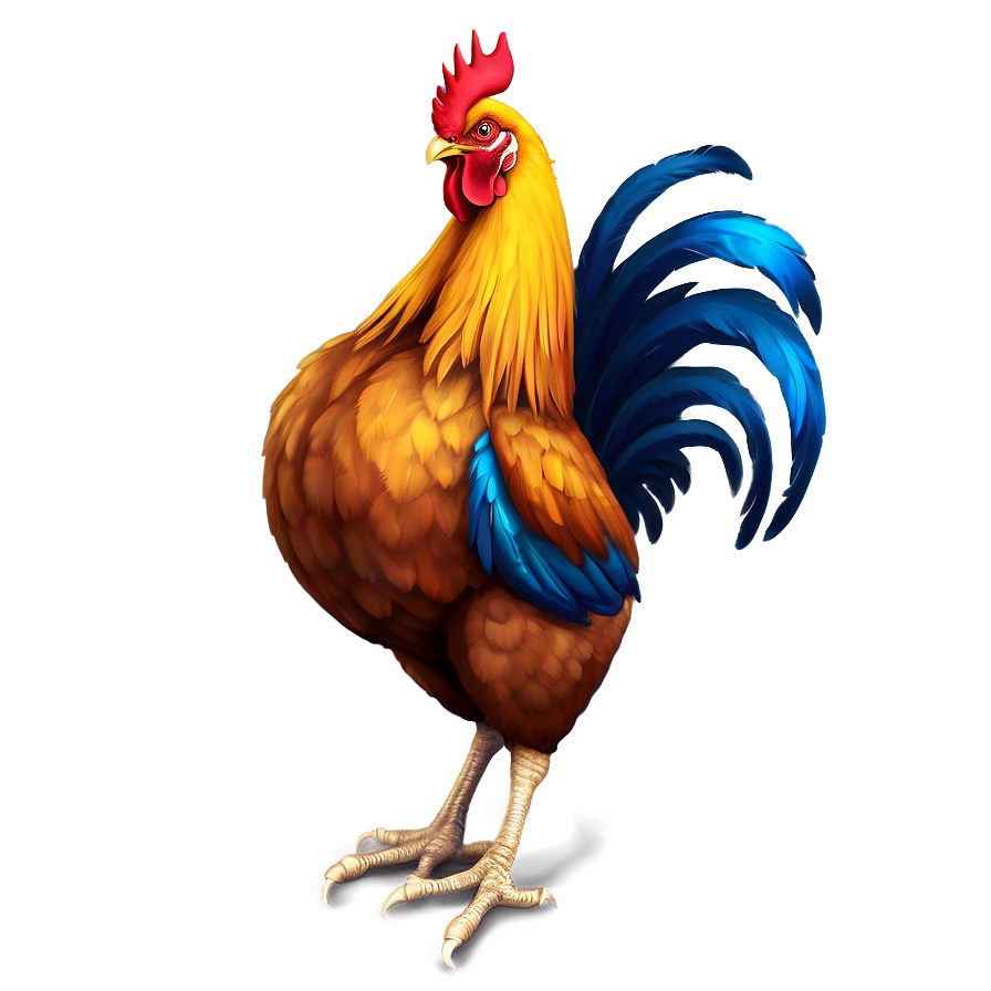 Majestic Rooster Pose Png Tgh15