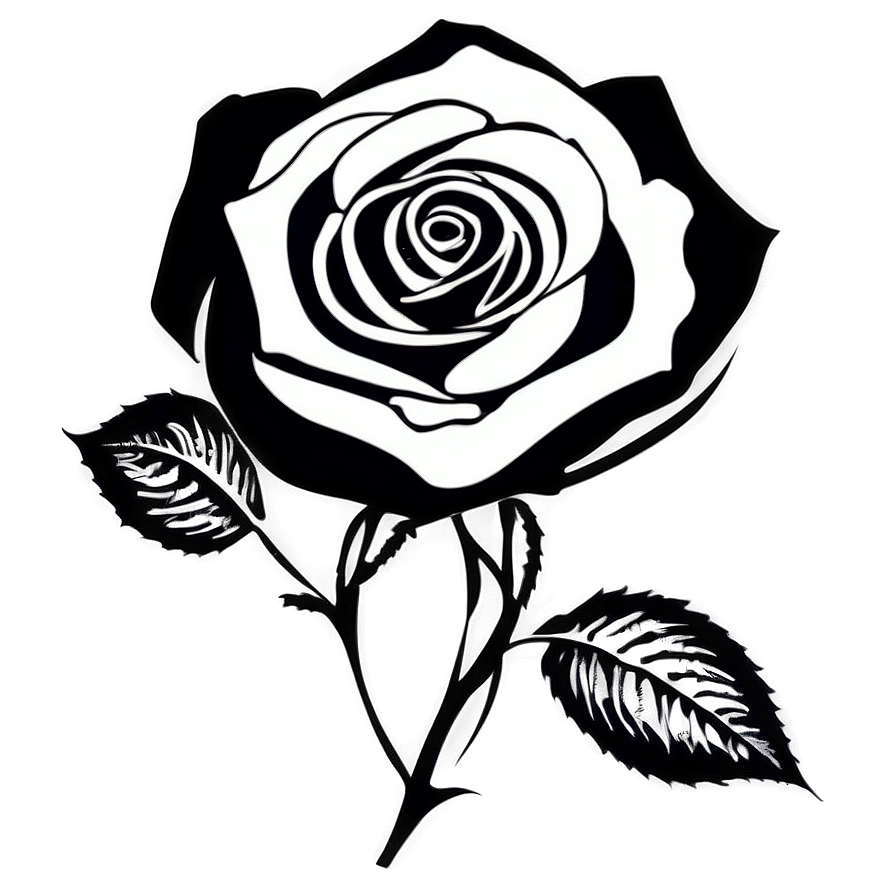 Majestic Rose Black And White Png 21