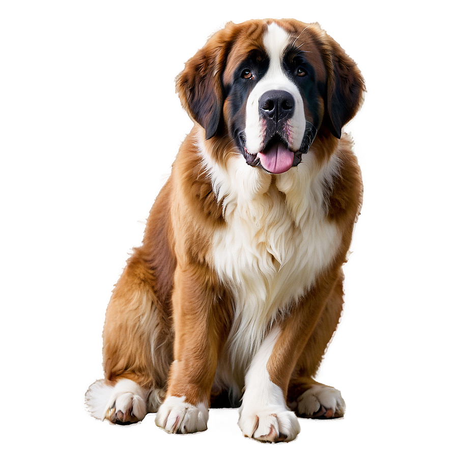 Majestic Saint Bernard Portrait Png Eva28