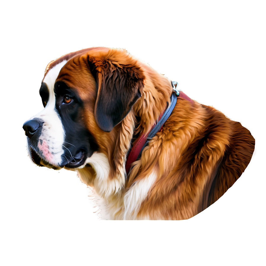 Majestic Saint Bernard Portrait Png Wkp32