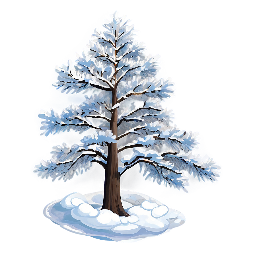 Majestic Snow Tree Png Kcn71