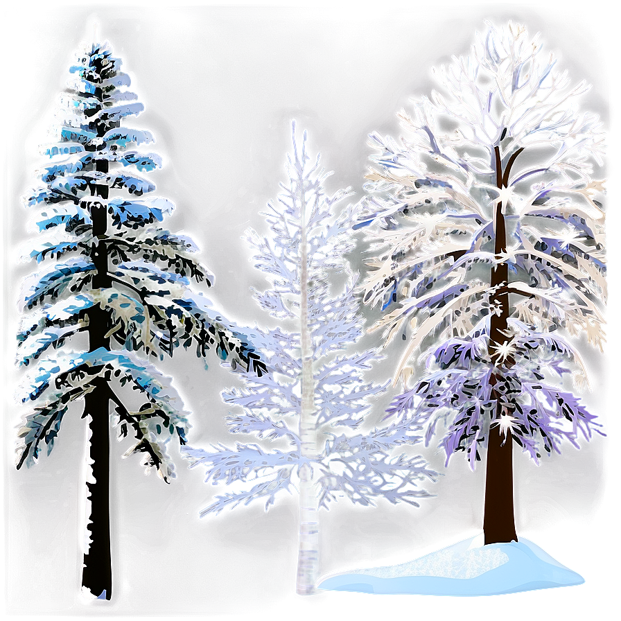 Majestic Snow Trees Png 45