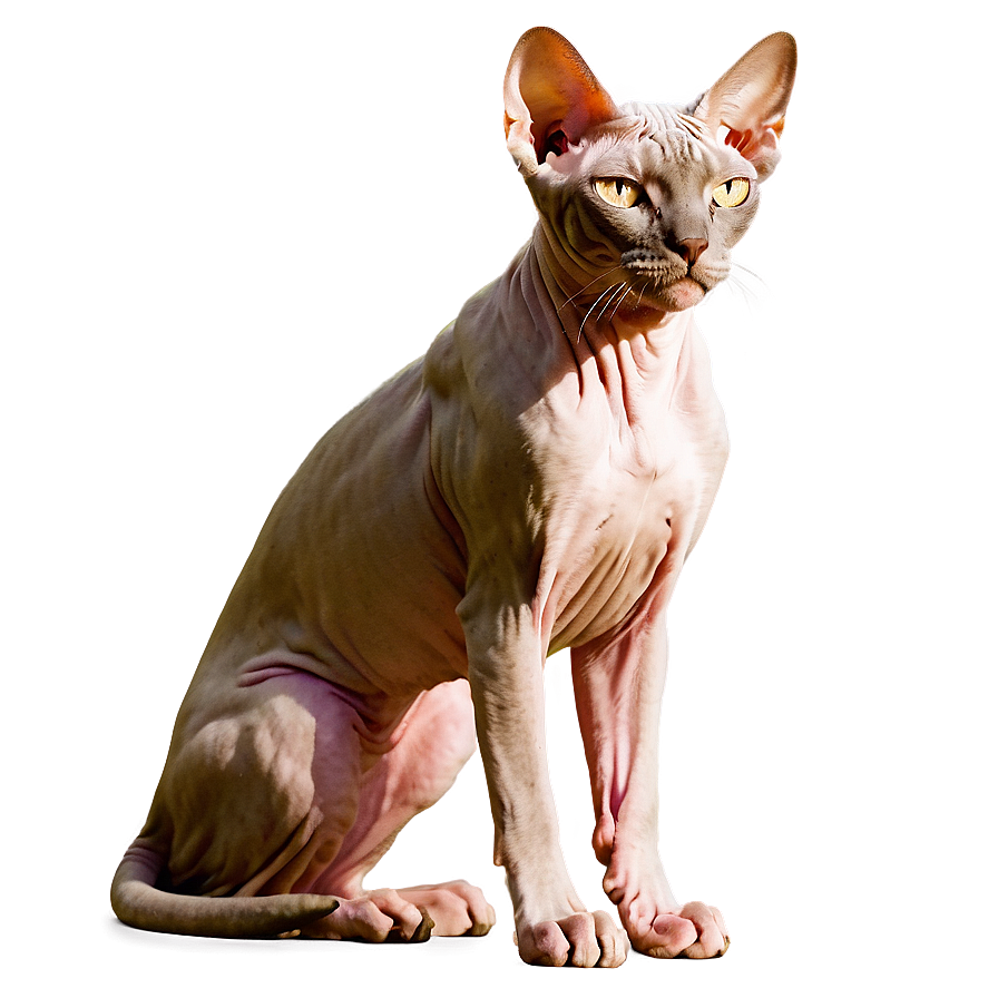 Majestic Sphynx Cat Standing Png 06292024