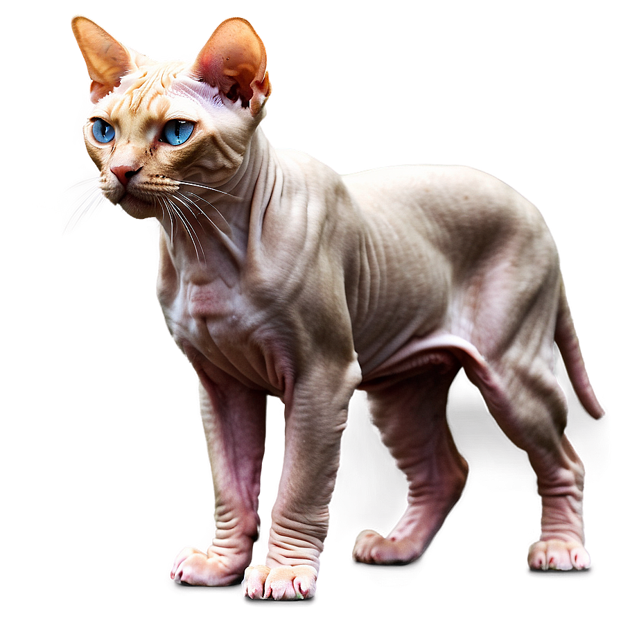 Majestic Sphynx Cat Standing Png 06292024