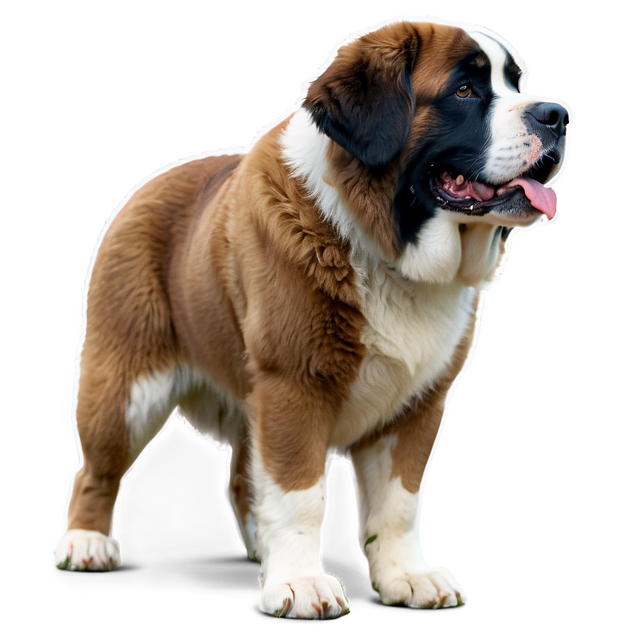 Majestic St Bernard Standing Png 46