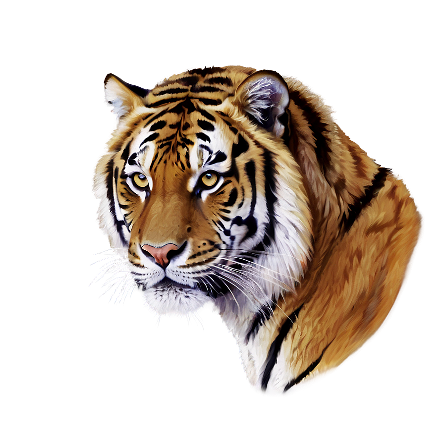 Majestic Tiger Portrait Png Wcm35