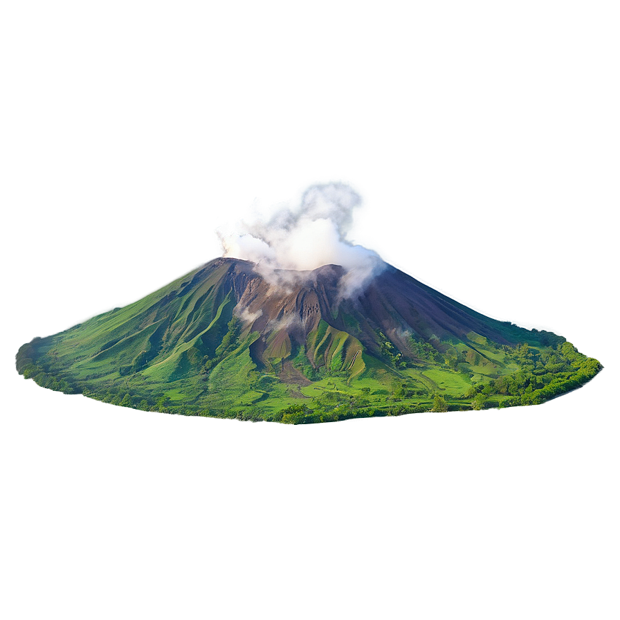 Majestic Tropical Volcano Png Cco