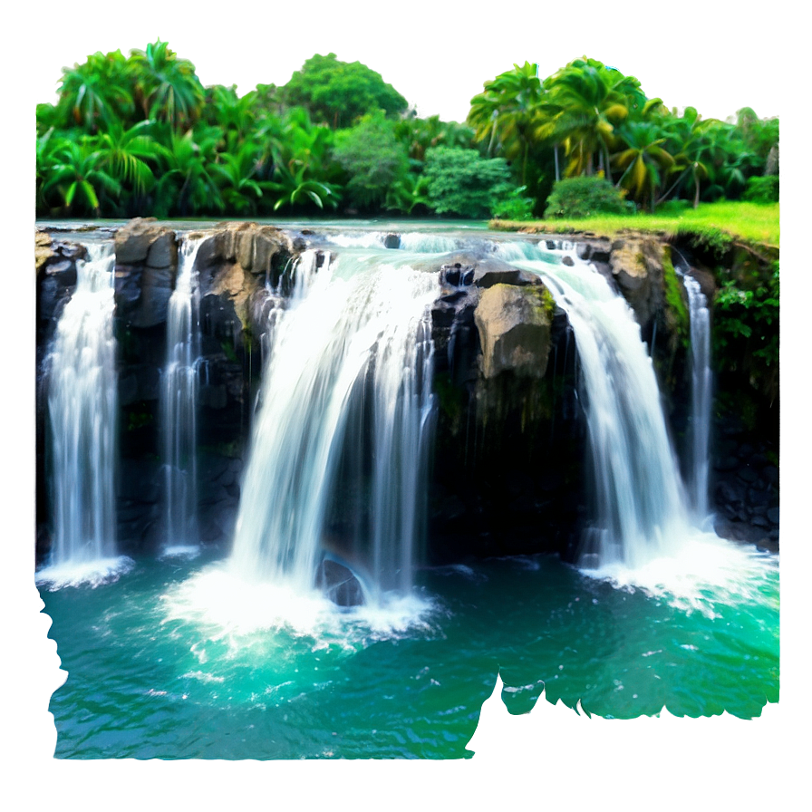 Majestic Waterfall In Jungle Photo Png 4