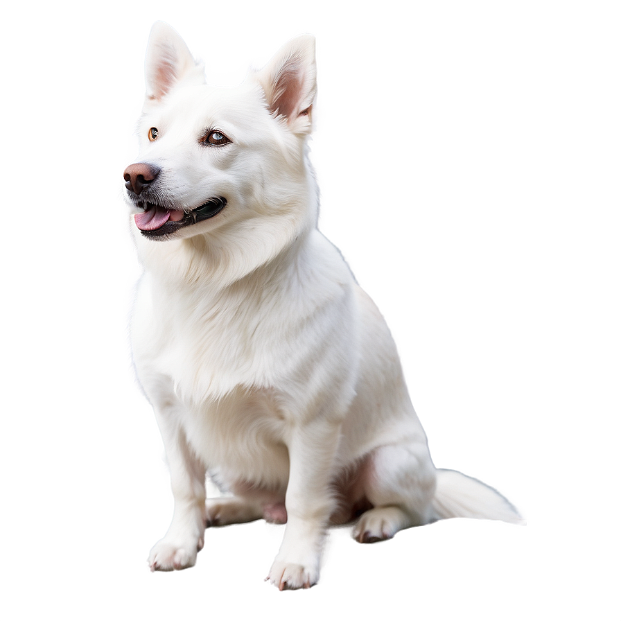 Majestic White Dog Png 25