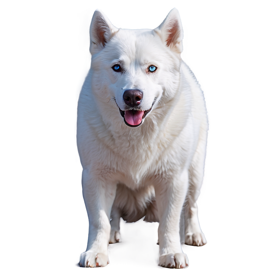 Majestic White Husky Png 06112024