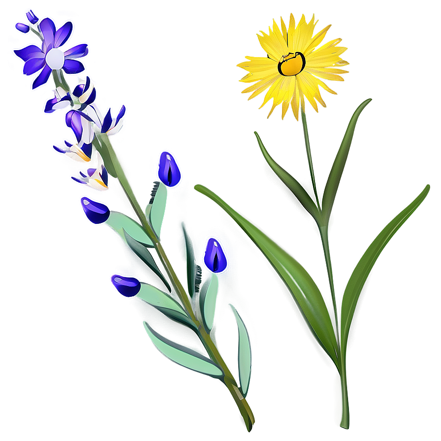 Majestic Wildflower Splendor Png Sml