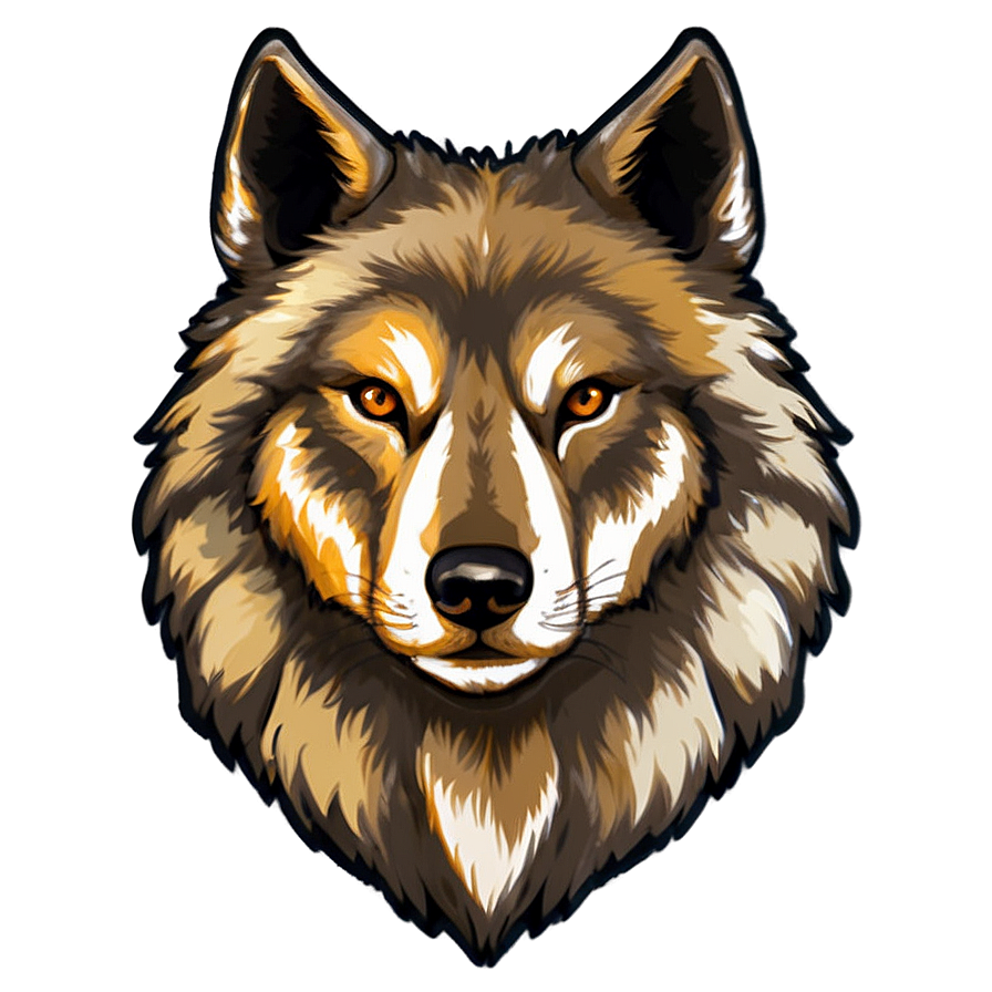 Majestic Wolf Face Art Png Arg