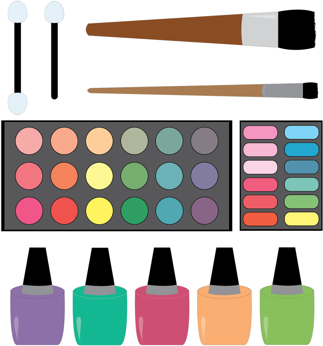 Makeup_and_ Nail_ Polish_ Collection_ Vector