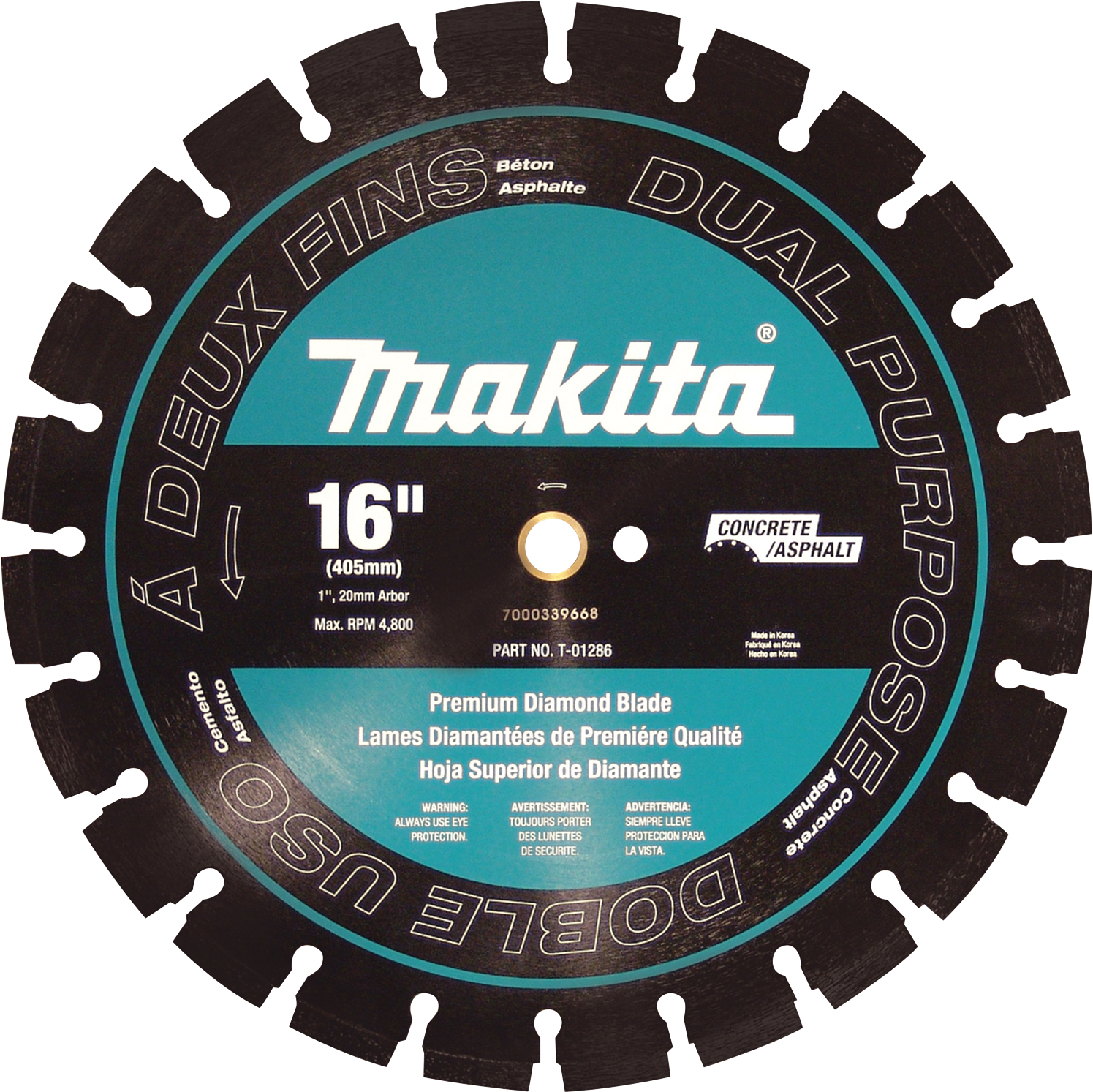 Makita Dual Purpose Diamond Blade16 Inch