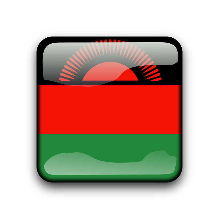 Malawi Flag Button Graphic