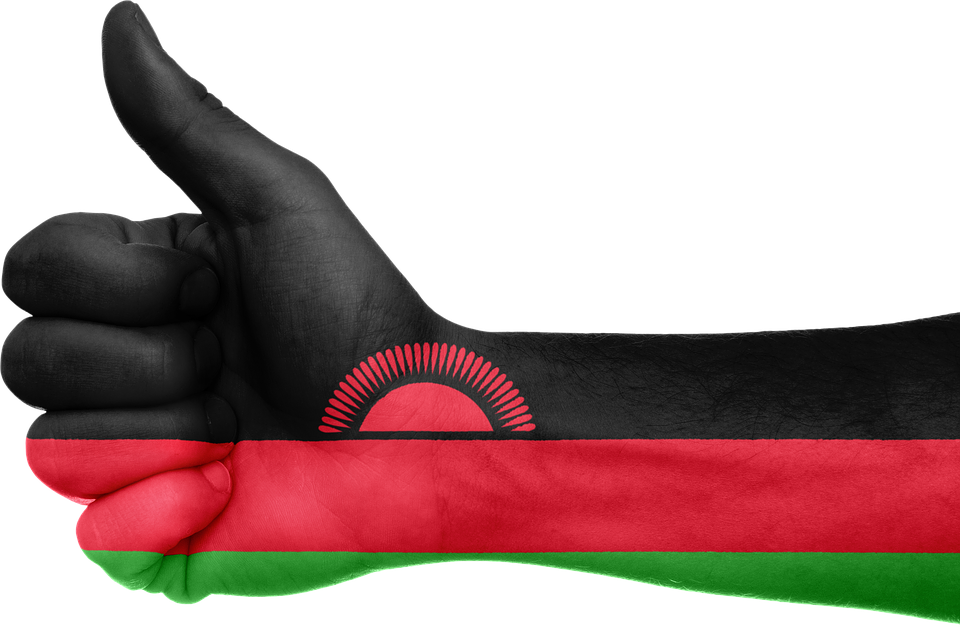 Malawi Flag Thumbs Up Gesture