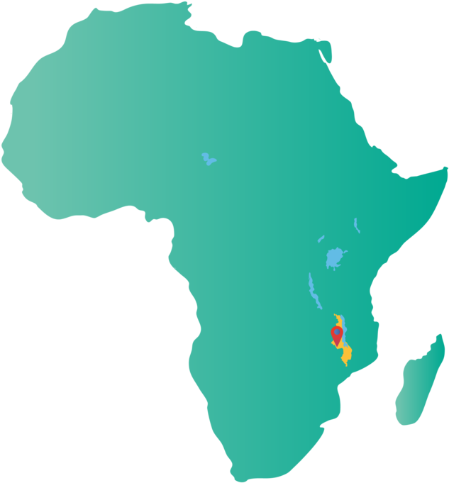 Malawi Locationin Africa Map