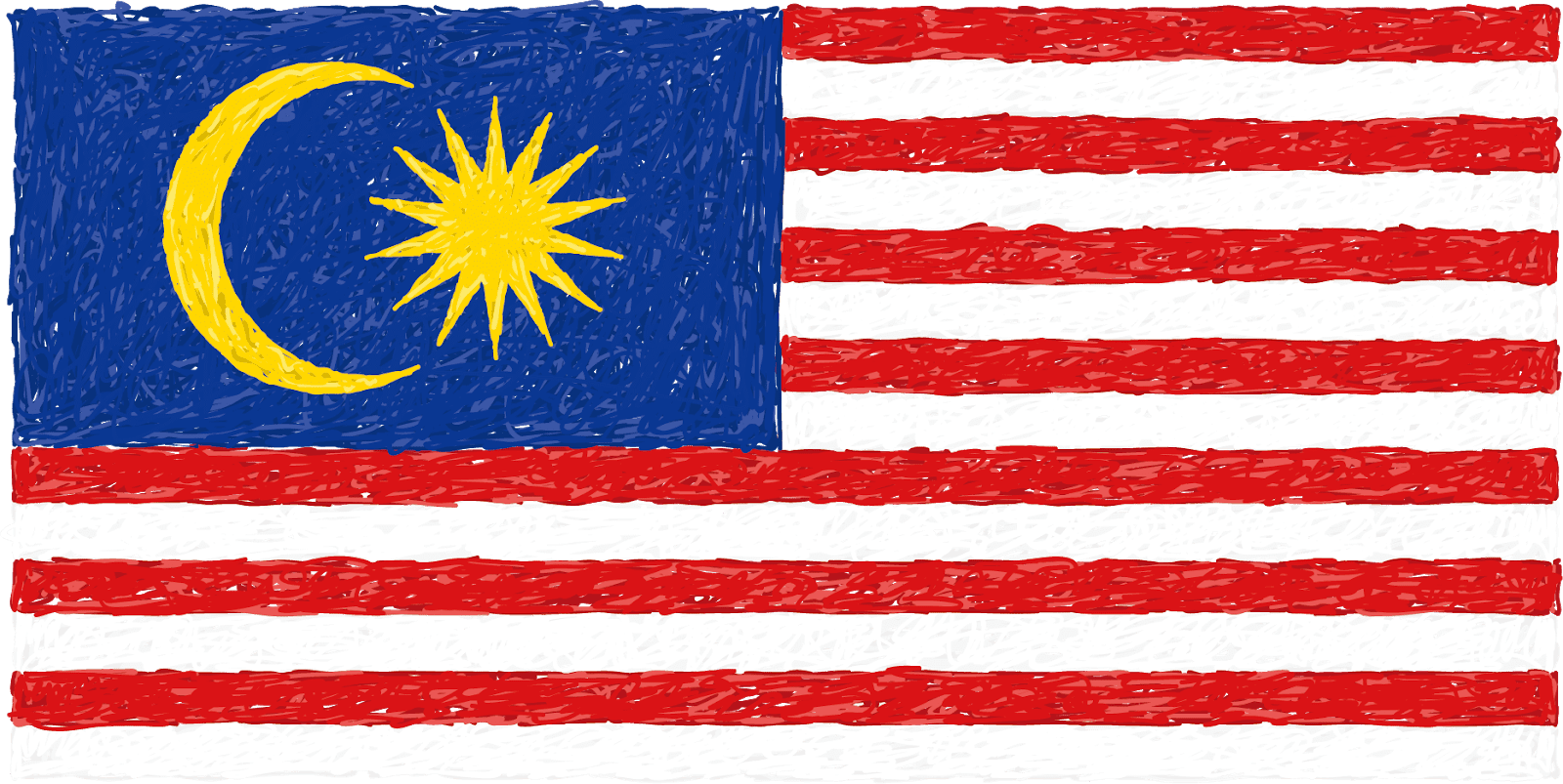 Malaysian Flag Artistic Texture