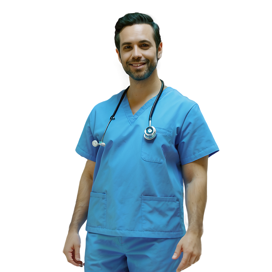 Male Nurse In Scrubs Png 4